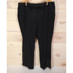 Venezia Women's Size 18 Career Dress Pants Black Striped